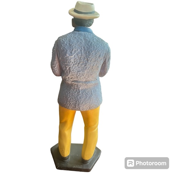 Jazz TRUMPET PLAYER FIGURINE 1995 Hand Painted Ceramic Modele Depose Collectible - Picture 7 of 10